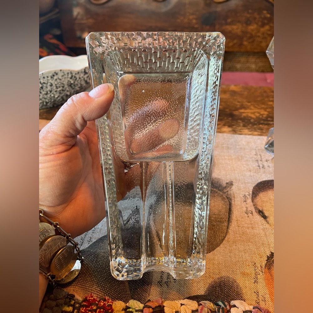 Vintage Blenko Crystal Pipe/Cigar Ashtray-free shipping